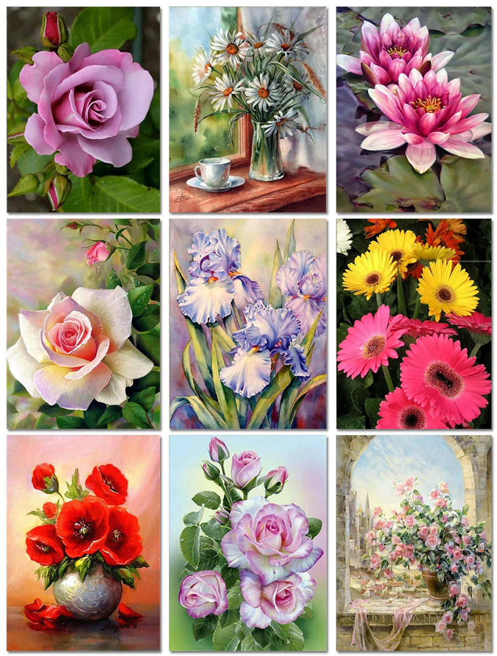 

5D Diy Diamond Painting Flower Diamond Embroidery Promotional Rhinestone Cross Stitch Diamond Mosaic Vase Embroidery Home Gift