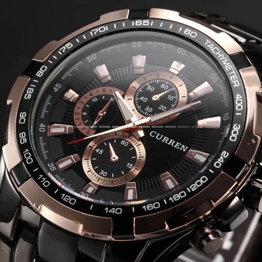Новый Relogio Masculino Curren 8023 Роскошные Брендовые Часы Мужские кварцевые модные