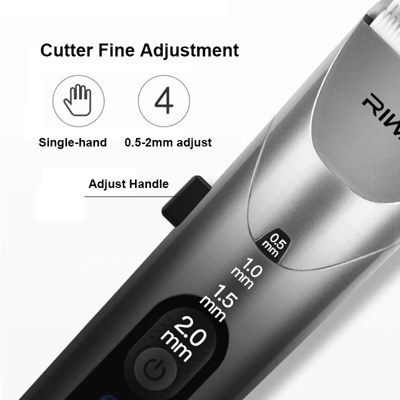 Профессиональная машинка для стрижки волос RIWA с литиевой батареей и лезвиями из