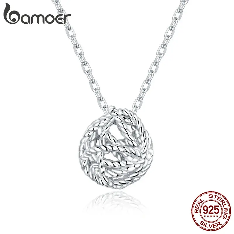 

Серебряный кулон с шариком из пряжи Memnon 925 пробы, серебряное ожерелье для женщин, ожерелье с кулоном, Изящные Ювелирные изделия для женщин, у...