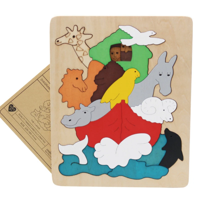 Креативный многослойный Детский пазл для сборки своими руками Обучающие