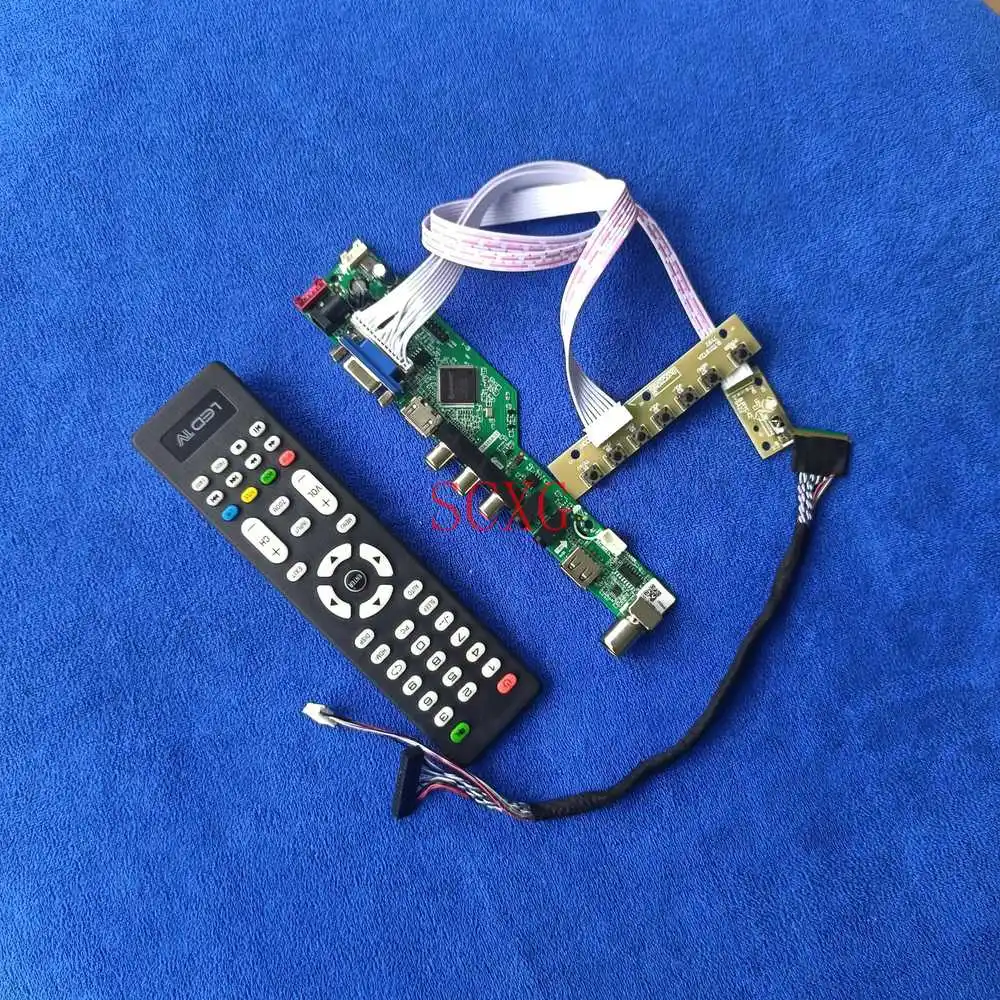 

1920*1080 светодиодный ЖК-дисплей LVDS 40Pin VGA USB AV HDMI-совместимый Комплект «сделай сам» плата контроллера аналогового сигнала для LTM184HL01/LTN184HT05