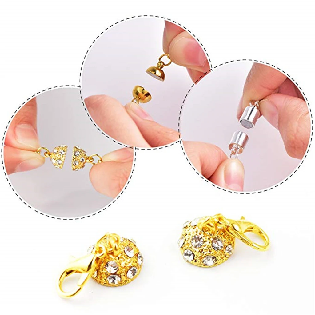 

16Pcs Mix DIY Necklace Extender Extension Chain with Magnetic Lobster Clasps