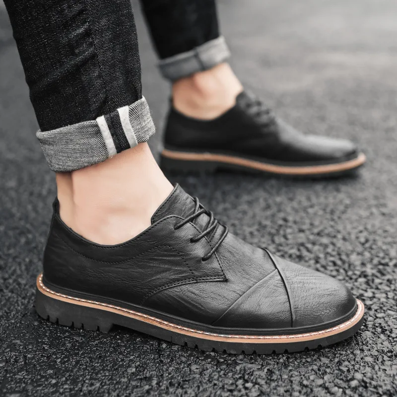 

Brand Men Oxfords Shoes British Style Men Genuine Leather Business Formal Shoes Dress Shoes Men Flats Top Quality Loafers 365