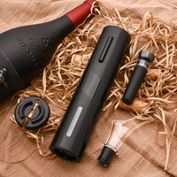 black electric wine bottle opener rechargeable automatic corkscrew gift set powered cork remover kitkitchen tool can opener