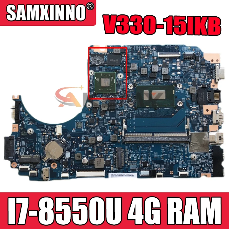 

Для Lenovo V330-15IKB 330-15IKB Материнская плата ноутбука LV315KB MB 17807-3 I7-8550U 4G RAM M530 GPU 100% полностью протестированная материнская плата