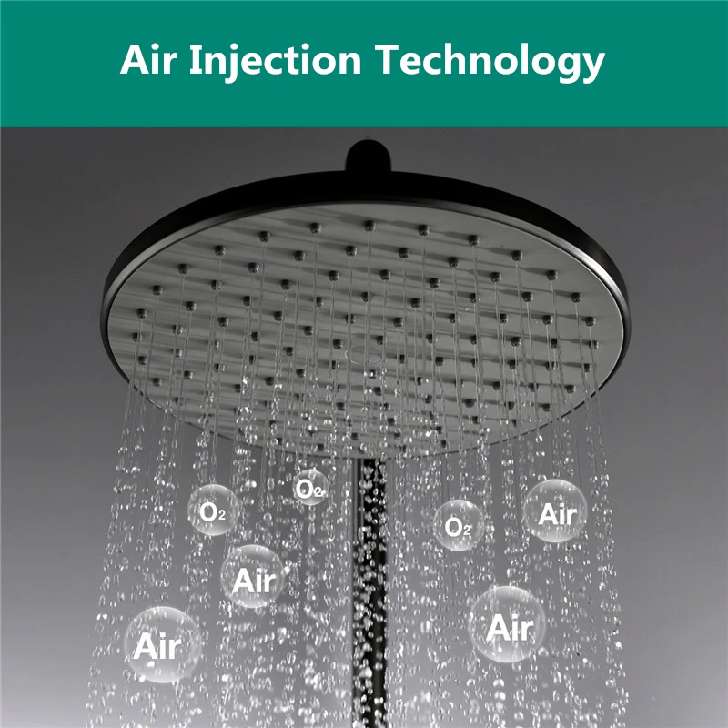 Роскошный черный смеситель для ванны и душа набор с настенным креплением насадка