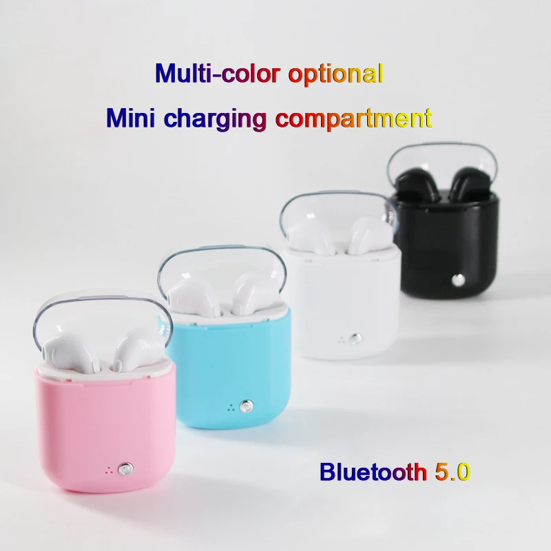 YUNAO i7s TWS беспроводные Bluetooth наушники мини стерео бас Спортивная гарнитура с