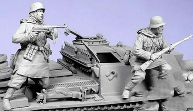 1/35 сборный Набор фигурок из смолы солдаты в битве (без танка) | Игрушки и хобби