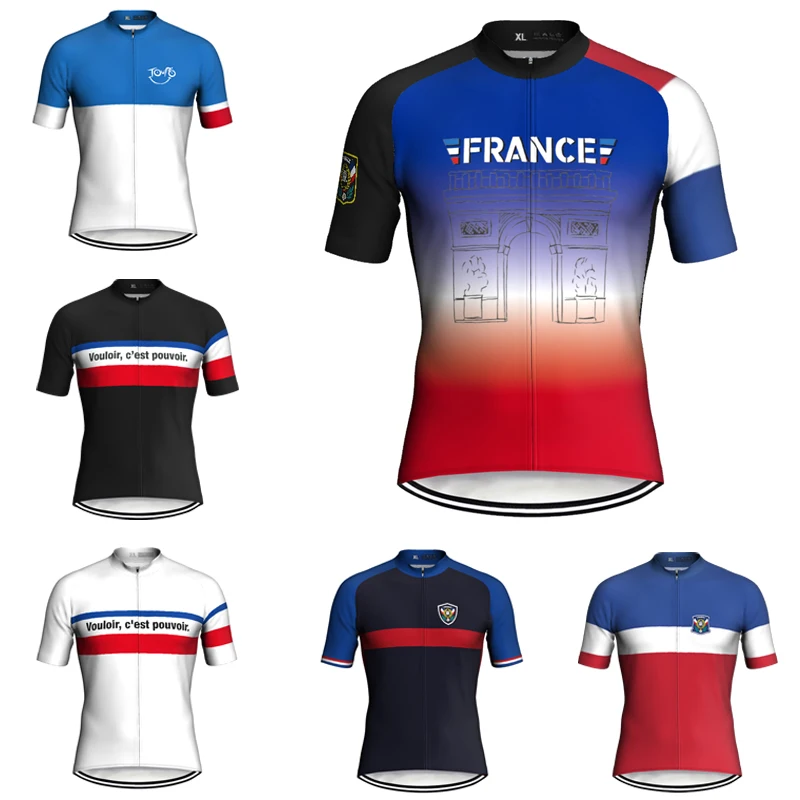

France Shirt Men Women Jersey Outdoor Long Sleeve Cycling MTB Jacket Ciclismo Mountain Road Sun Dry Breathable Sports Clothing