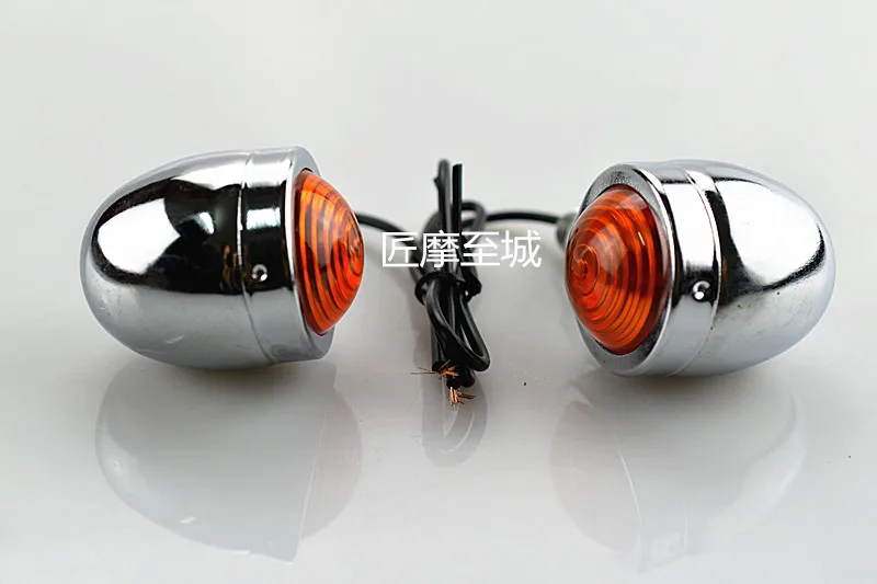 Черный/серебристый указатель поворота мотоцикла светильник лампа для Harley /Cafe /Racer