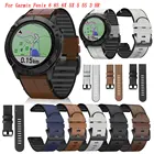 Спортивный силиконовый + кожаный ремешок для часов Garmin Fenix 6X 6 6X Pro 5X 5 5xplus 3 3HR EasyFit Quick Release wirstband 2622
