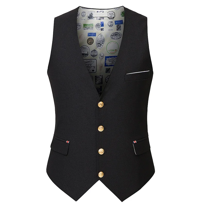 Мужской жилет FOLOBE черный/темно синий/винно красный без рукавов|suit vest|red vestbusiness vest |