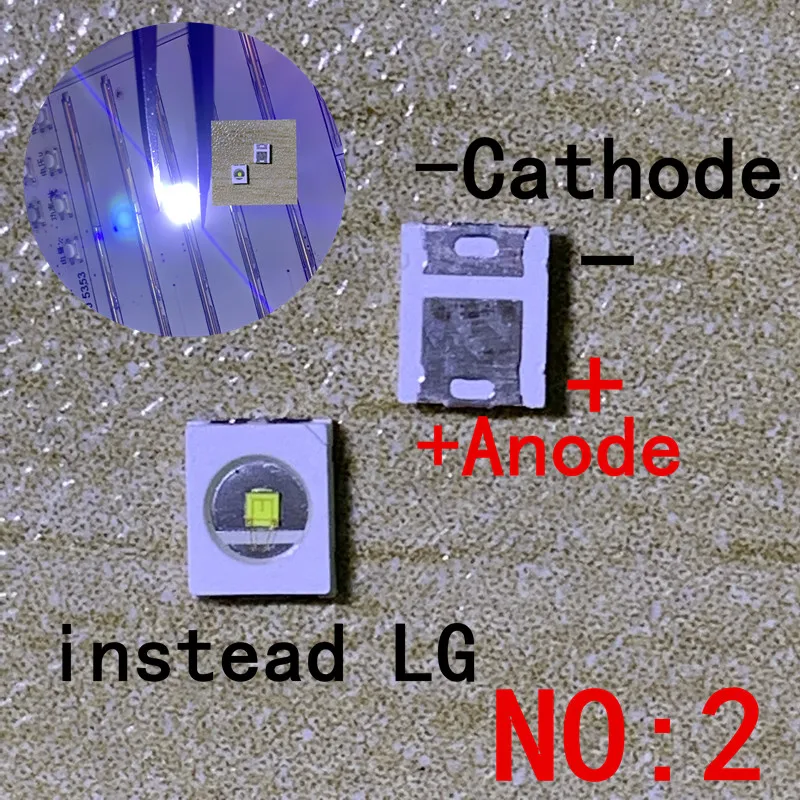 NO2 120Pz/Лото для LG SMD светодиодный 3528 2835 1 W 3 V Bianco Freddo для ТВ/lcd Retroilluminato - Испускаемый цвет: NO2