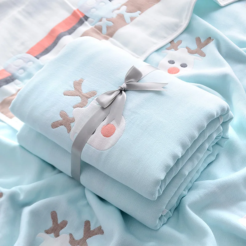 

Baby Bath Towels Children's Six Layers of Gauze Children's Cotton Water Absorption Children's Babies Blankets