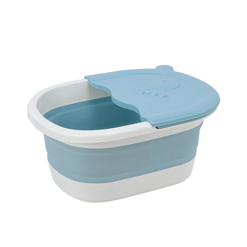 

1pc Portable Bathtubs Foldable Foot Soaking Bucket Foaming Massage Bucket Household Sauna Bathtub Pedicure Bath Plastic Folding