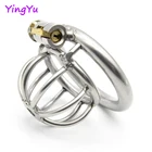 Клетка для петуха из нержавеющей стали, устройство верности с катетером Stealth, новая трубка с замком, секс-игрушка для взрослых