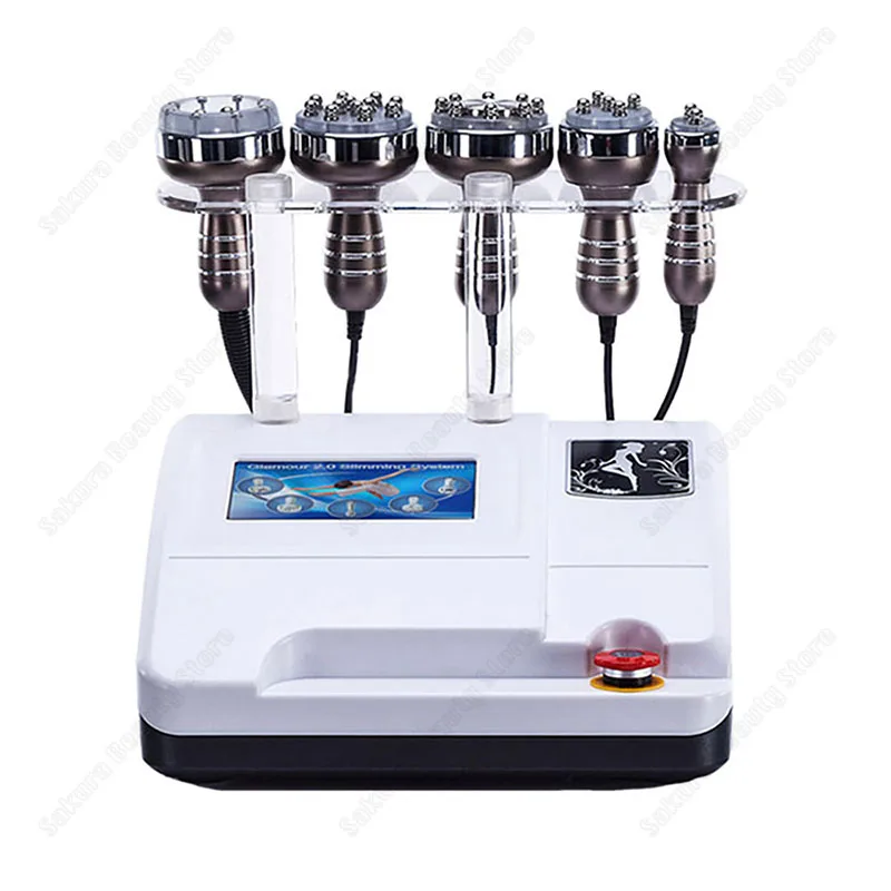 Beste 6 In 1 40K Ultrasone Cavitatie Vacuüm 8 Pads Lipolaser Afslanken Afvallen Huidverjonging Machine Voor Spa