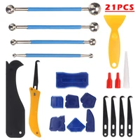 21pcslot sealant scraper finishing grout kit floor repairing stick caulking remover tools for filling sink joint