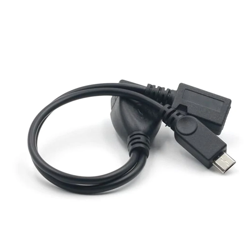 Высококачественный черный 2 в 1 OTG Micro USB Host Power Y сплиттер адаптер к 5 Pin Мужской