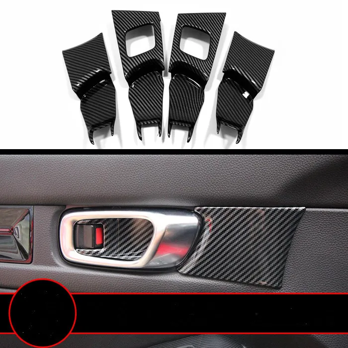 

Для Honda Civic 11 поколения 2022 2023 углеродное волокно пластиковая внутренняя дверная ручка крышка чаши отделка Аксессуары для стайлинга автомоби...