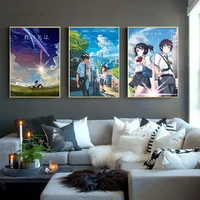 japanese anime your name manga film poster movie prints cartoon style wall art canvas simple pictures animation painting decor