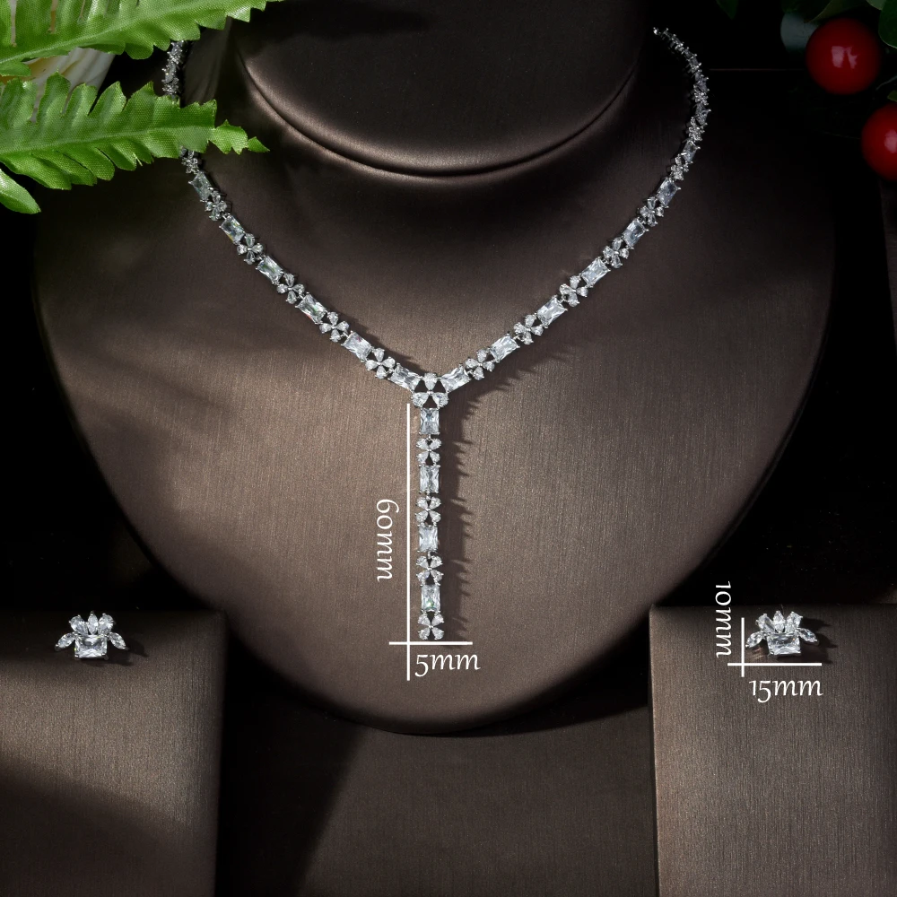 Новинка роскошный женский комплект ювелирных изделий HIBRIDE с квадратным цветком