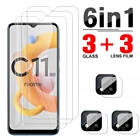 Закаленное стекло 6 в 1 для объектива камеры Realme C11 2021, защитная пленка для экрана Realme C11 C21 C25 C25S C12 C15 C3