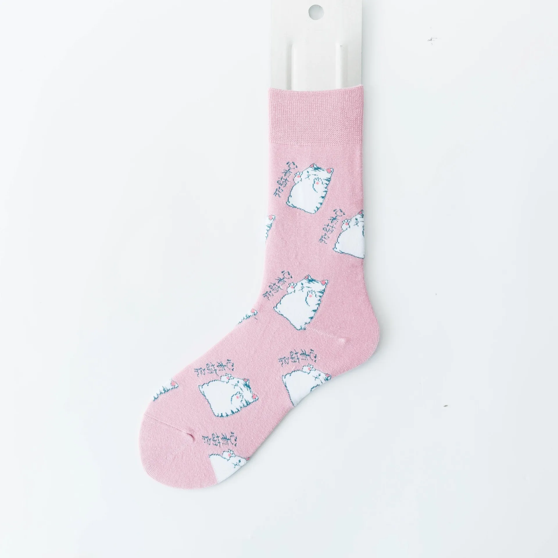 pink colour Забавные носки для животных в стиле Харадзюку, милые розовые женские носки с динозавром, креативные носки с монстрами, милые весенние носки для женщин - Цвет: pink colour