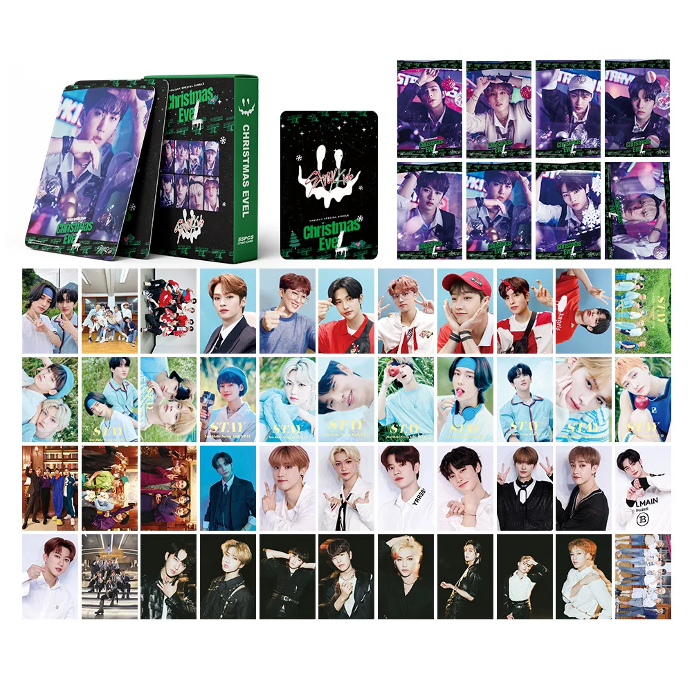 55pcs/set Kpop Stray Kids Lomo Cards HD Photocards Christmas Evel New Plbum Music NO EASY GO LIVE Korean Fashion Postcard - купить по