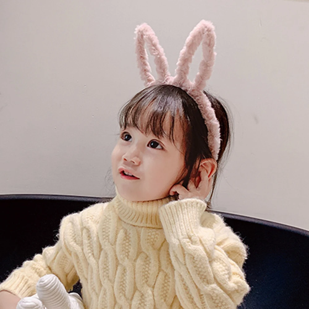 Baby Girl Fur Headband Headwear Bear Rabbit Ears Kids Cartoon Hair Accessories For Women Party Christmas | Детская одежда и обувь