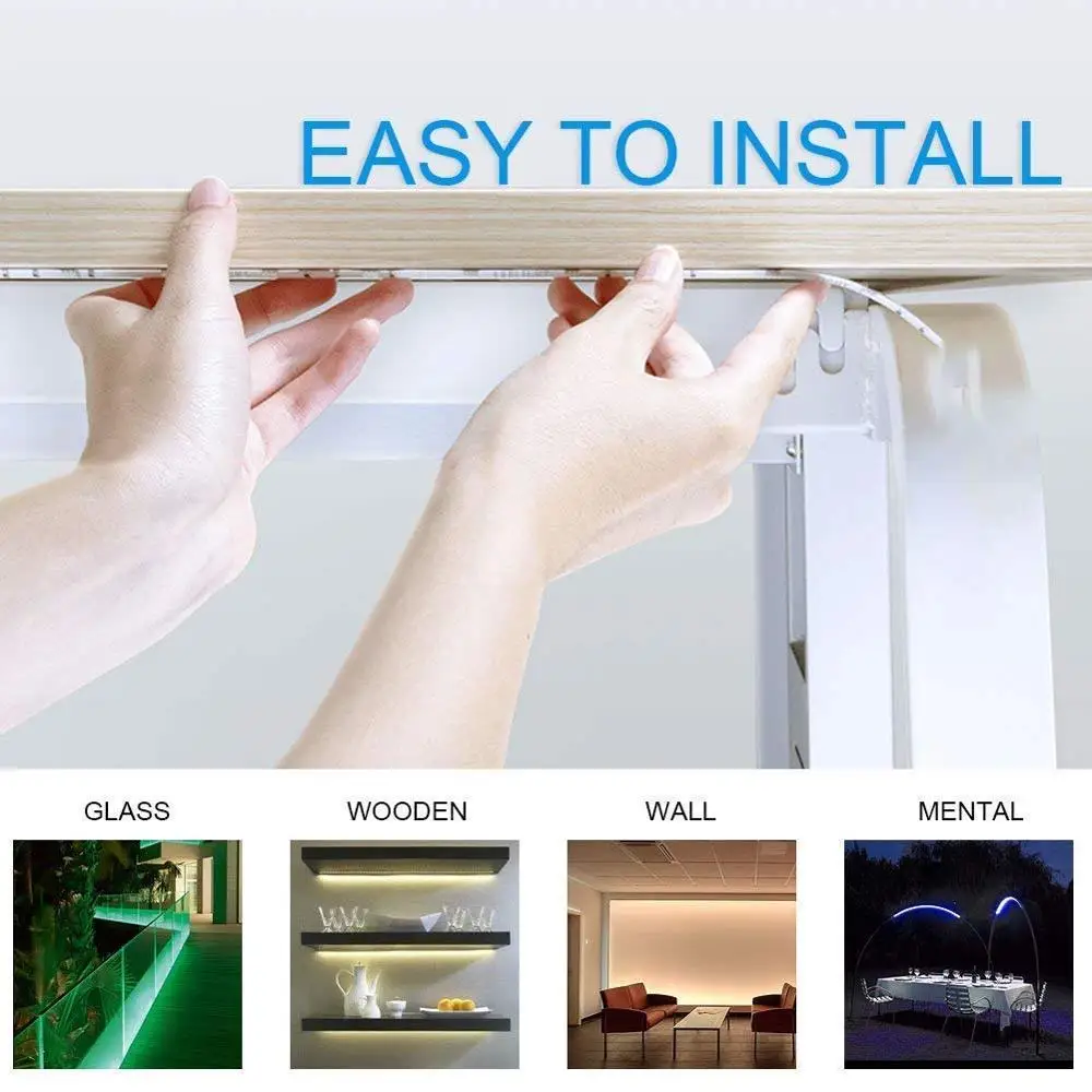 Светодиодные полосы светильники с питанием от аккумулятора с пультом дистанционного управления; 5 м/16,4 фута Питание от батареи струнные светильники с светодиоды на батарейках питание Гибкая световая лента