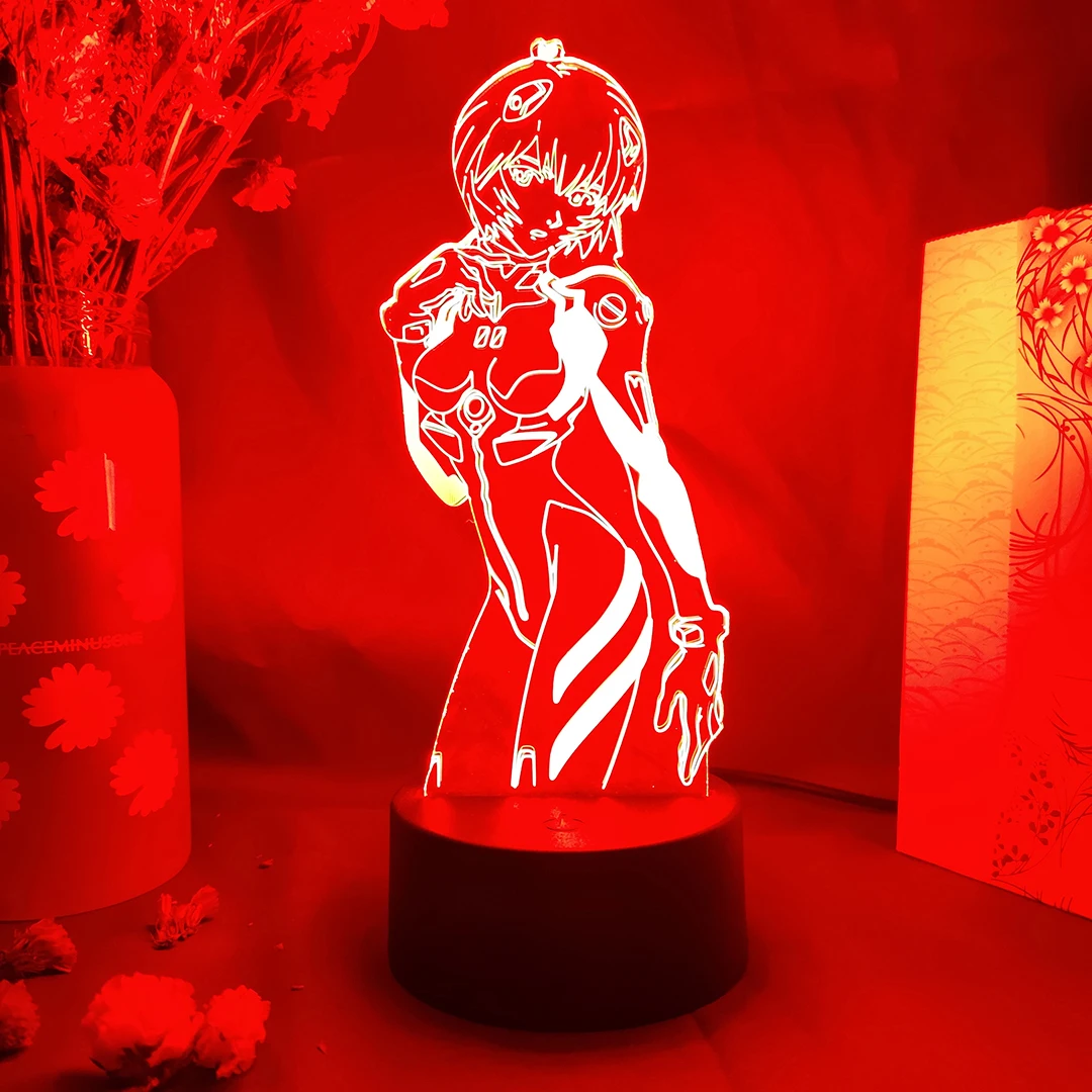 Rei Ayanami Рисунок 3D акриловая лампа украшение дома манга космическое освещение