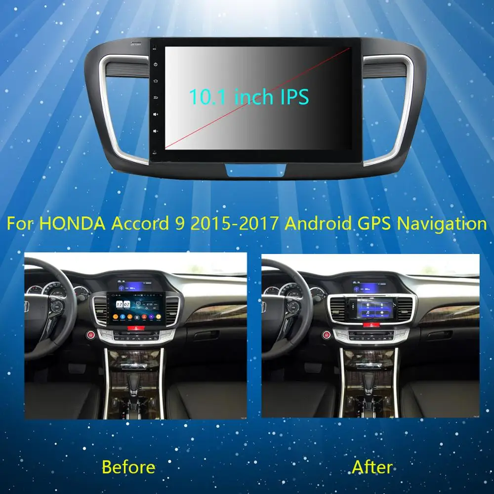 Автомобильный DVD плеер 10 1 &quotIPS 8Core 4G + 64G Android 9 0 для Honda Accord 2014 2015 2016 2017 GPS Радио
