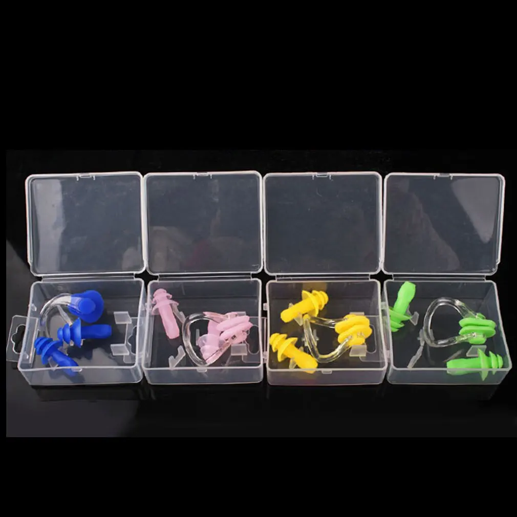 Водонепроницаемые мягкие плавающие Заглушки для ушей зажим носа Чехол защитный