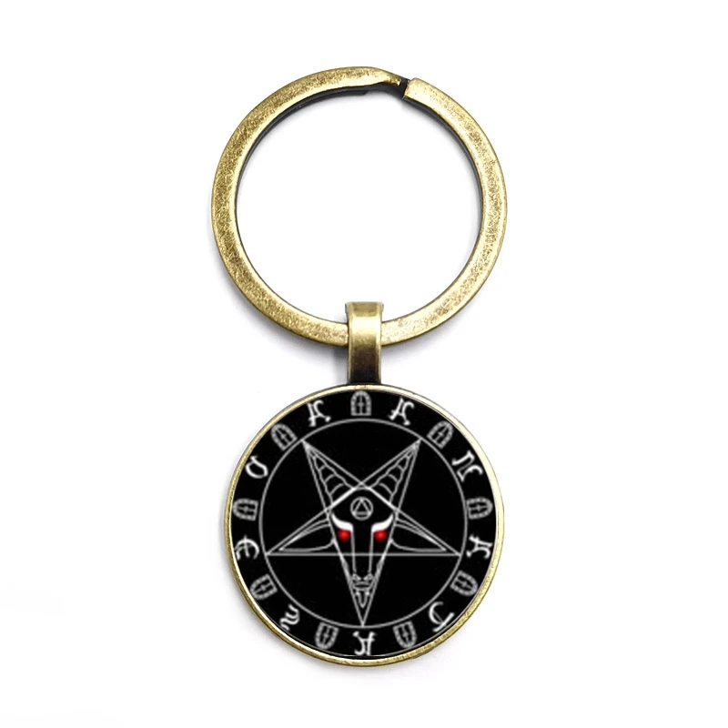 2020 Брелок с подвеской сатанизма Sigil of Leviathan Baphomet модная цепочка мужская женская