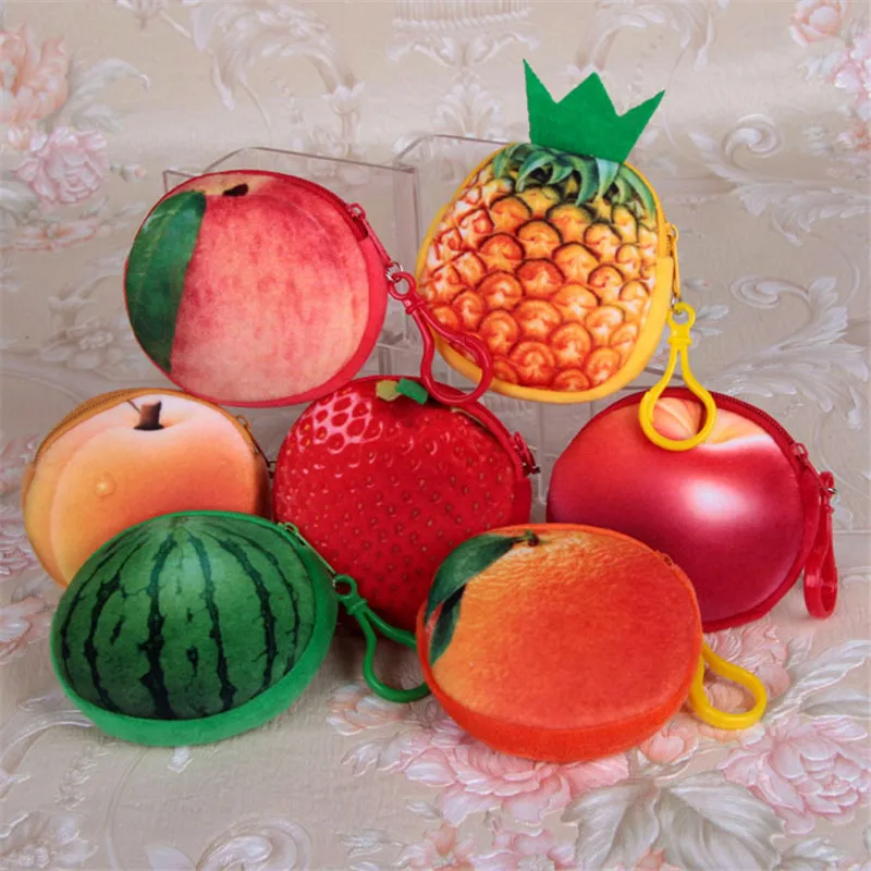 Креативный имитирующий фрукты плюшевый Кошелек для монет сумка наушников