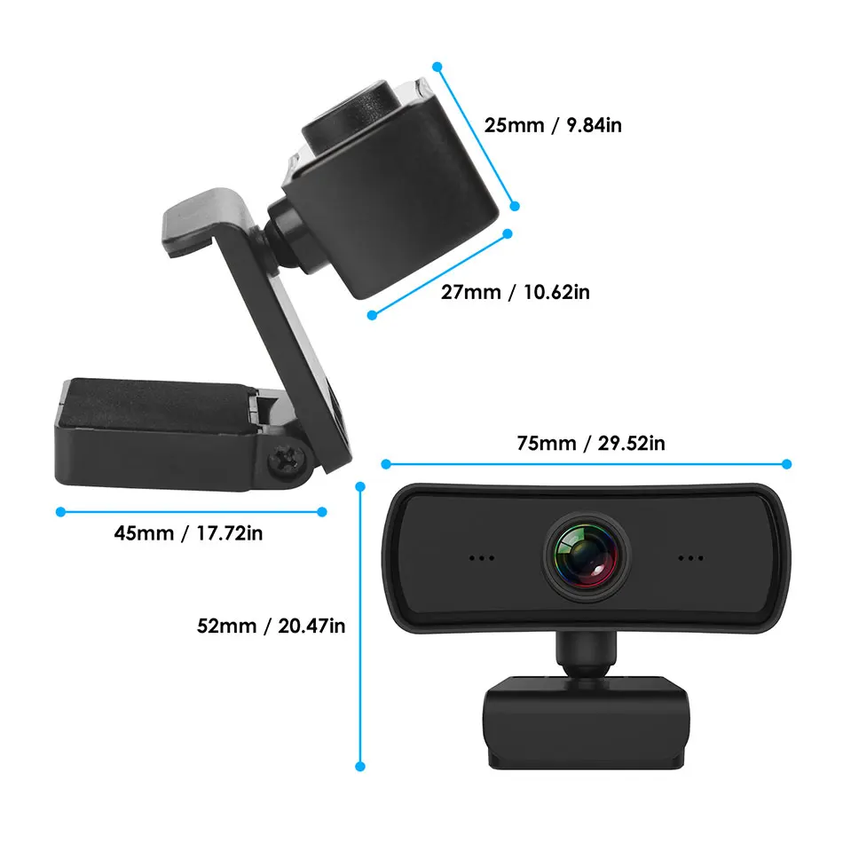 2K веб камера USB 2560x1440P Ультра HD Встроенный микрофон 360 Вращение ПК для видеозвонков