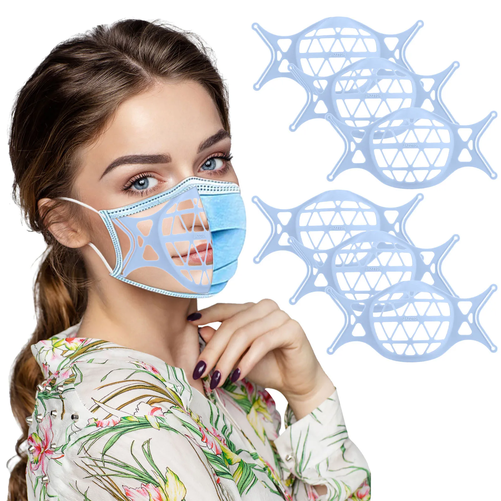 6 шт. 3D дышащая маска на рот с клапаном для поддержки дыхания внутренний кронштейн