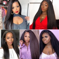 lace front 13x4 kinky straight wigs brazilian remy 150 density human hair for women pre plucked t part lace wigs