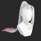 Yasuo Spirit Blossom LOL розовый белый хвост косплей термостойкие синтетические волосы Хэллоуин Карнавал вечерние НКА + бесплатная шапочка для парика