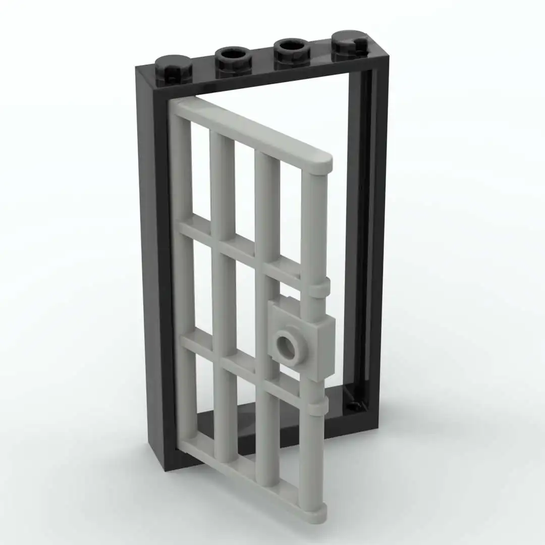 

21set Door Frame Building blocks toy 1x4x6 with 2 Holes on Top and Bottom Barred with Stud Handle Educational diy Gifts