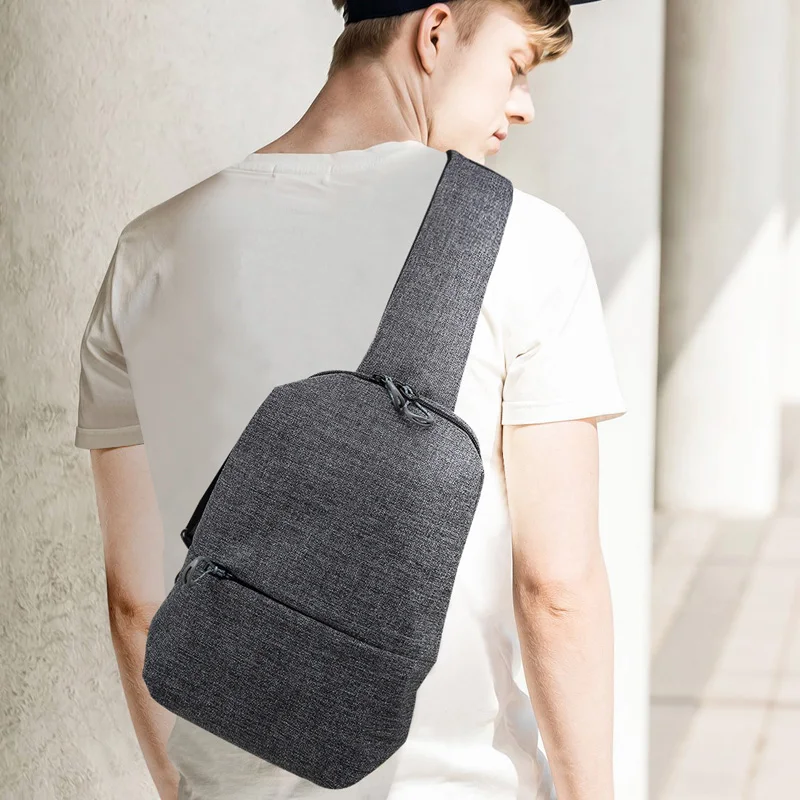 

Chest Bag Men Waterproof Shoulder USB Charging Crossbody Men Anti Theft Single Shoulder Strap Pack