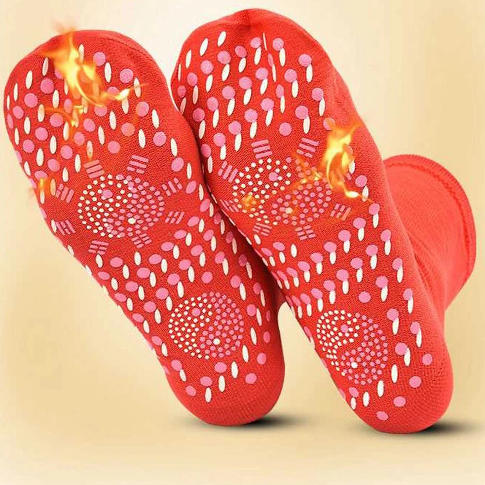 

1Pair Men's and Women's Magnetic Therapy Self-heating Magnetic Socks Comfortable Breathable Winter Ski Self-heating Sports Socks