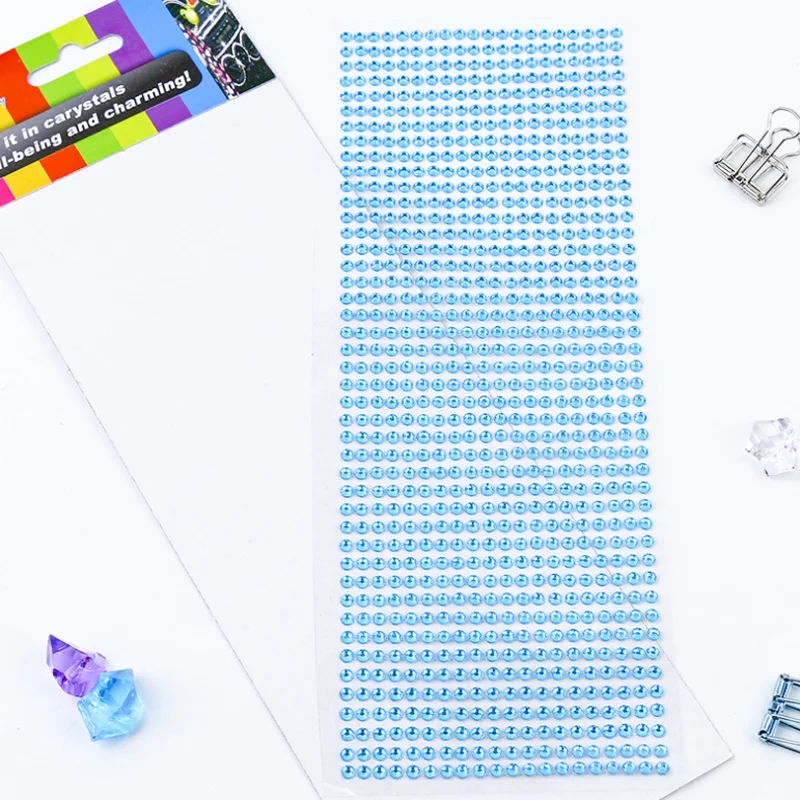 kawaii acrylic car diamond sticker notebook decor scrapbooking cell phone nail stick label office school supplies stationery free global shipping