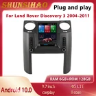 Автомагнитола ShunSihao tesla для Land Rover Discovery 3 2004-2011, мультимедийное головное устройство GPS navi CarPlay 128G Android 10