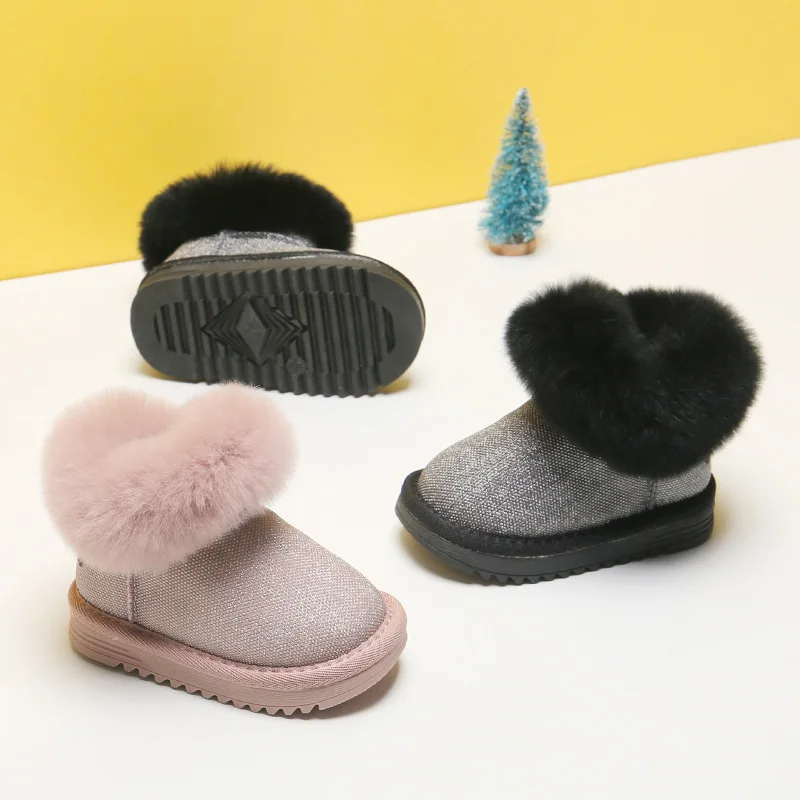 

Winter New Arrivals Baby Girl Snow Boots for 1-3 Years Old Boys Cotton-padded Shoes Children Short Boot
