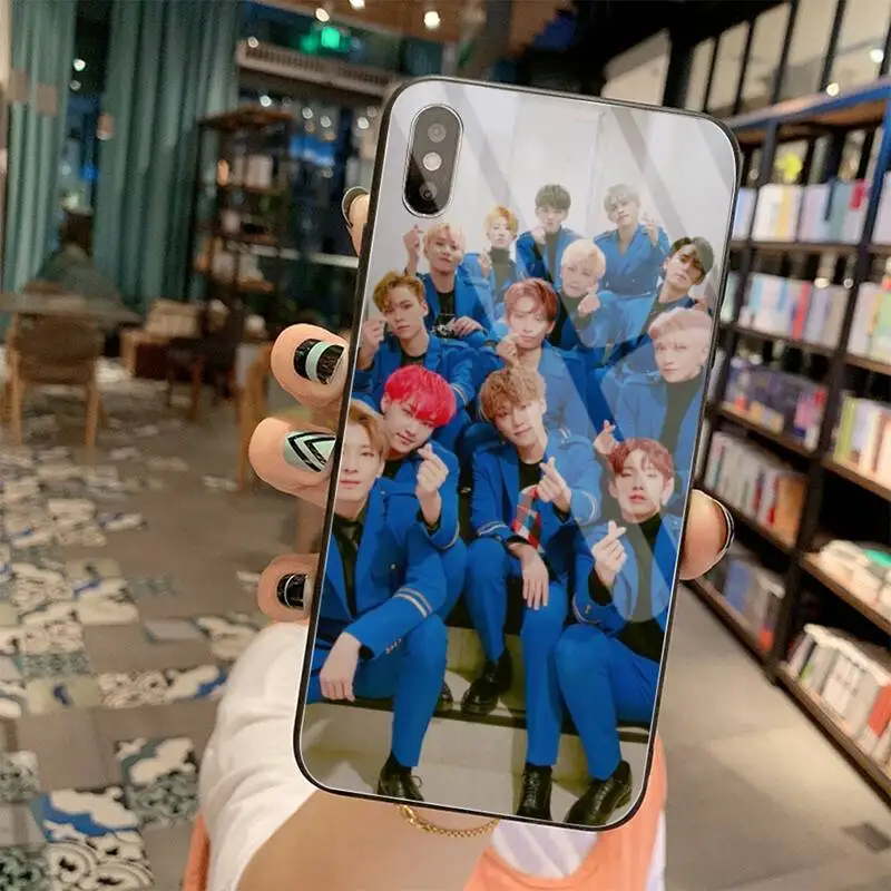 Korea Kpop Seventeen Soft Silicone TPU Phone Cover Tempered Glass For iPhone 11 Pro XR XS MAX 8 X 7 6S 6 Plus SE 2020 case | Мобильные