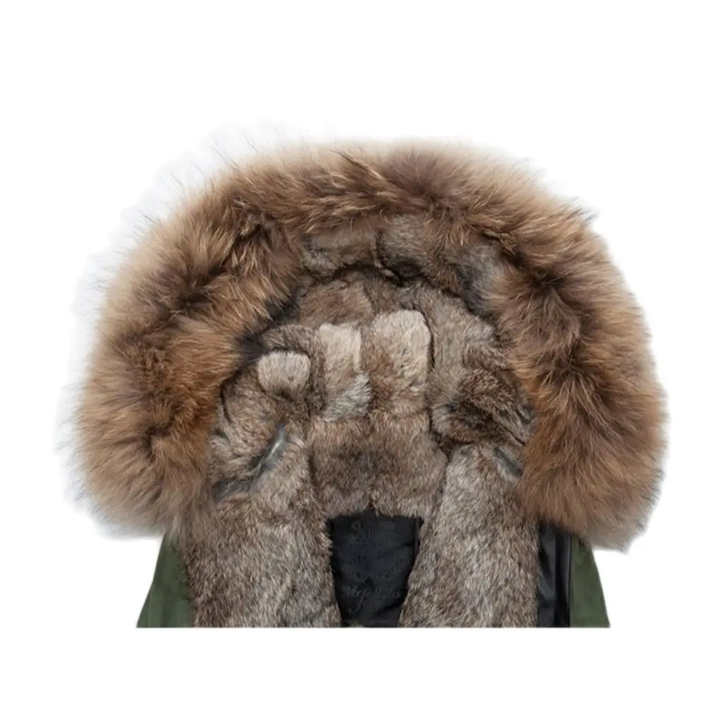 Зимняя теплая парка с меховым капюшоном короткая стильная большая коричневая