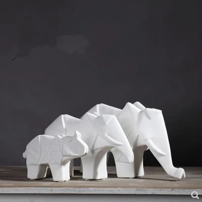 

2020 creative geometric elephant crafts, modern European home decoration, office restaurant table decoration gifts